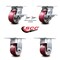 Service Caster 4 Inch Poly on Aluminum Caster Brakes/Swivel Locks and 2 Rigid SCC, 2PK SCC-35S420-PAR-SLB-BSL-2-R-2 - alternate 7